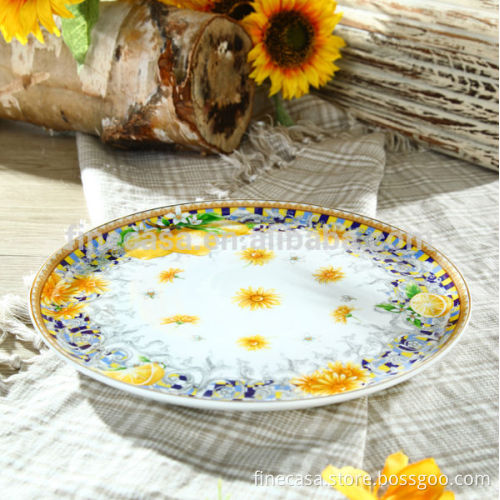 10.5 Inches Elegant Fine New Bone China Charger Plates Wholesale